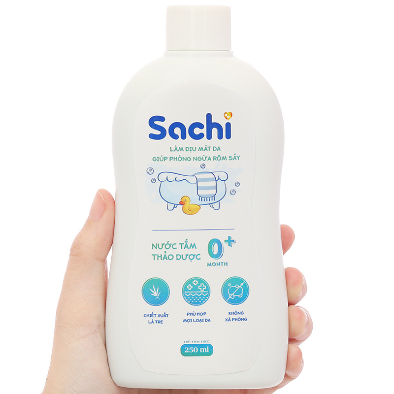 Nước tắm thảo dược Sachi hương tràm, giúp ngăn rôm sảy chai 250ml - 12